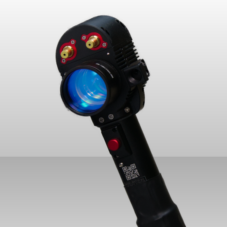 Szczegółowy widok głowicy lasera czyszczącego