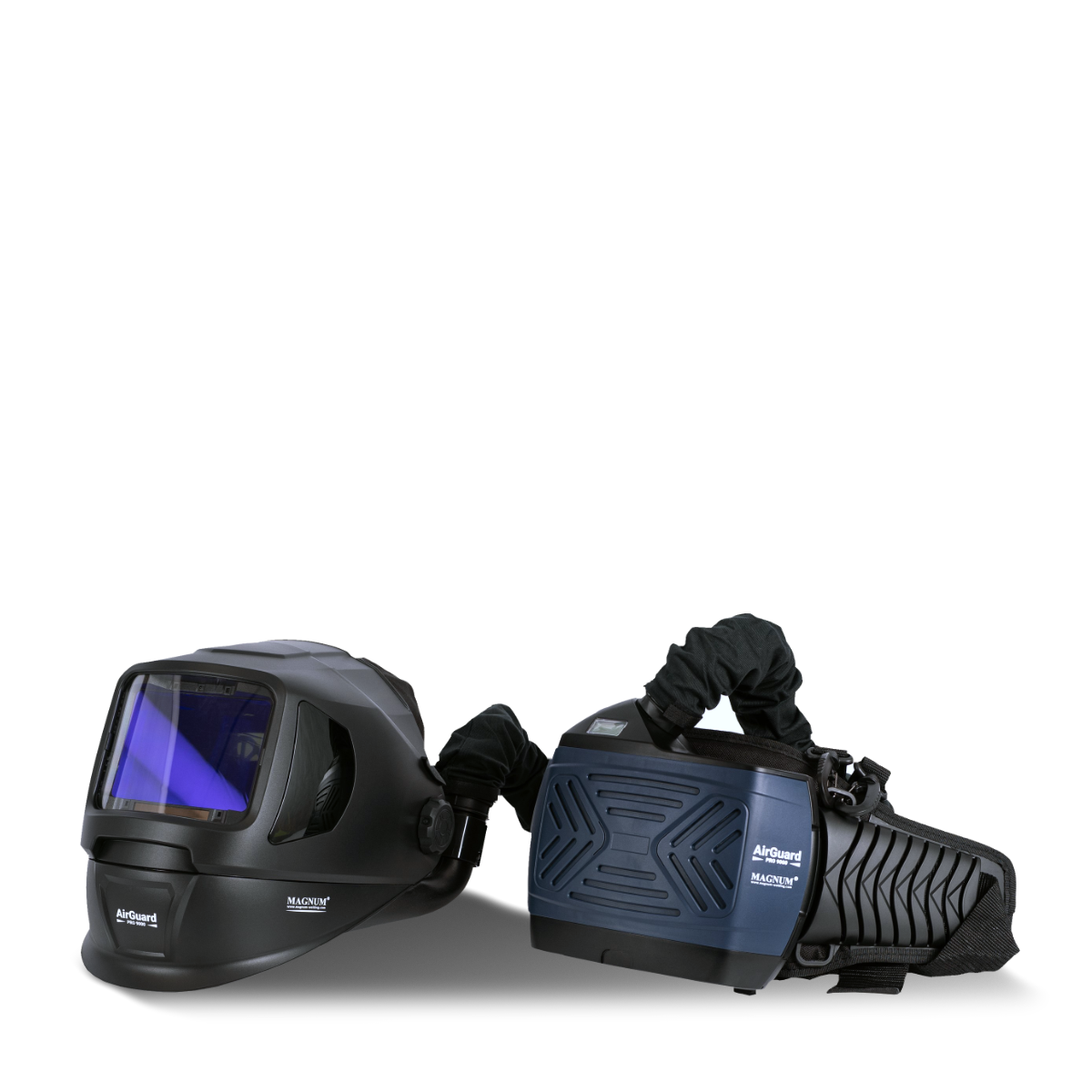 Przyłbica / profesjonalny zestaw ochronny do urządzeń laserowych z automatyczną przyłbicą i systemem nawiewu PAPR. Zapewnia czyste, filtrowane powietrze, doskonałą widoczność i wysoki komfort pracy z fitrem do pracy z laserem 1 064 nm - 1 084 nm od 6+